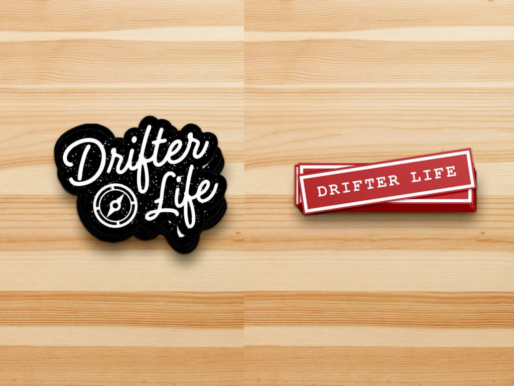 Drifter Life merchandise exploration, stickers